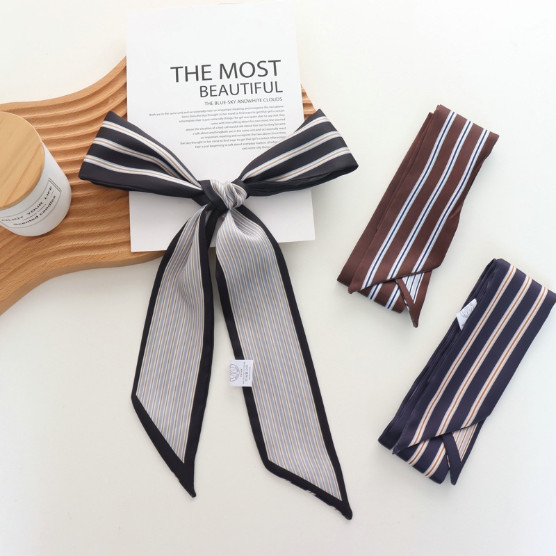 2025 新ストライプ小さなシルクスカーフ女性の春と夏オール - Silk Tie Striped のレビューと価格