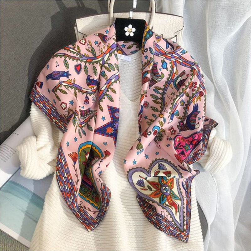 コットンツイルスカーフ,スクエアスカーフ,ヘッドショールとラ - Ascot Neck Scarf のレビューと価格
