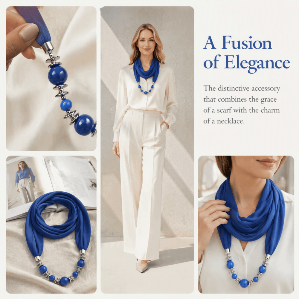 ファッションシフォンスカーフ、無地、ビーズ付きペンダント、ヴ - Infinity Scarf Knit のレビューと価格