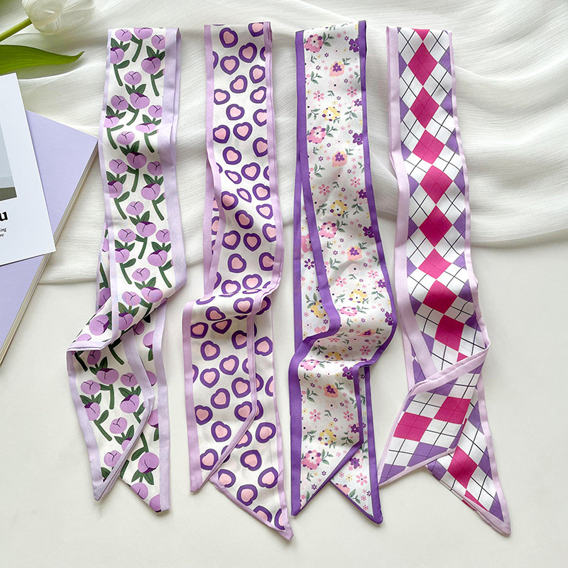 新作高級ナローショートレディースシルクスカーフヘアストリップ - Ascot Neck Scarf のレビューと価格