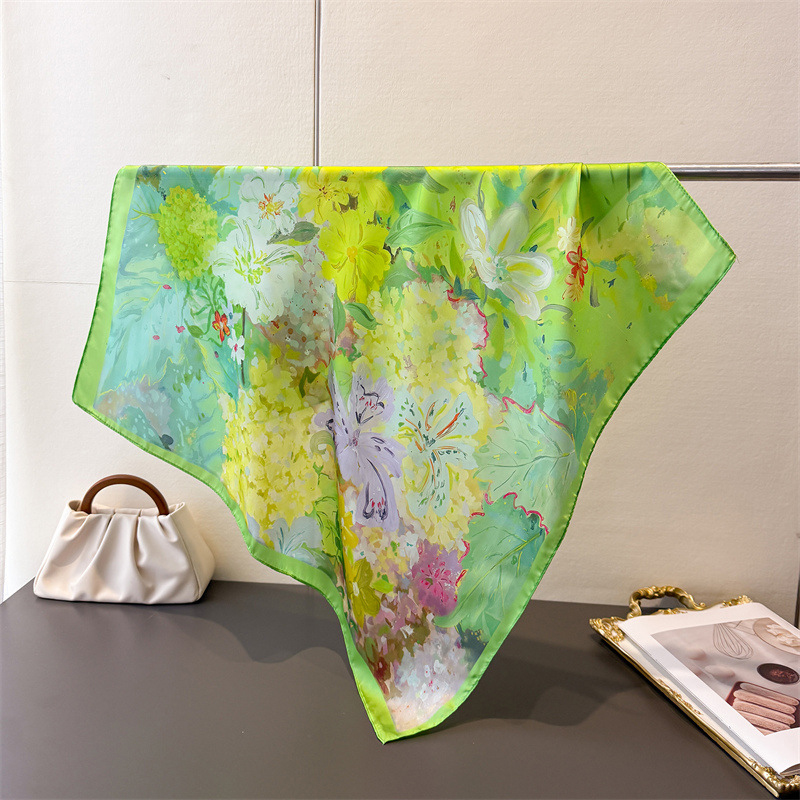 70*70 センチメートル正方形のシルクスカーフ女性のための - Ascot Neck Scarf のレビューと価格